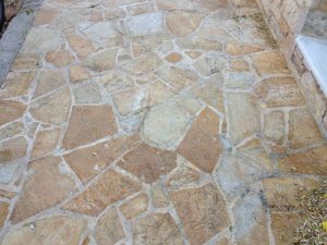 Exterior flooring made from Albanian stone