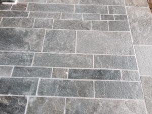 Grey Kavala stone cut used for flooring
