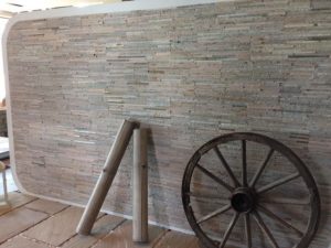 Wall made from Grey-Brown stone